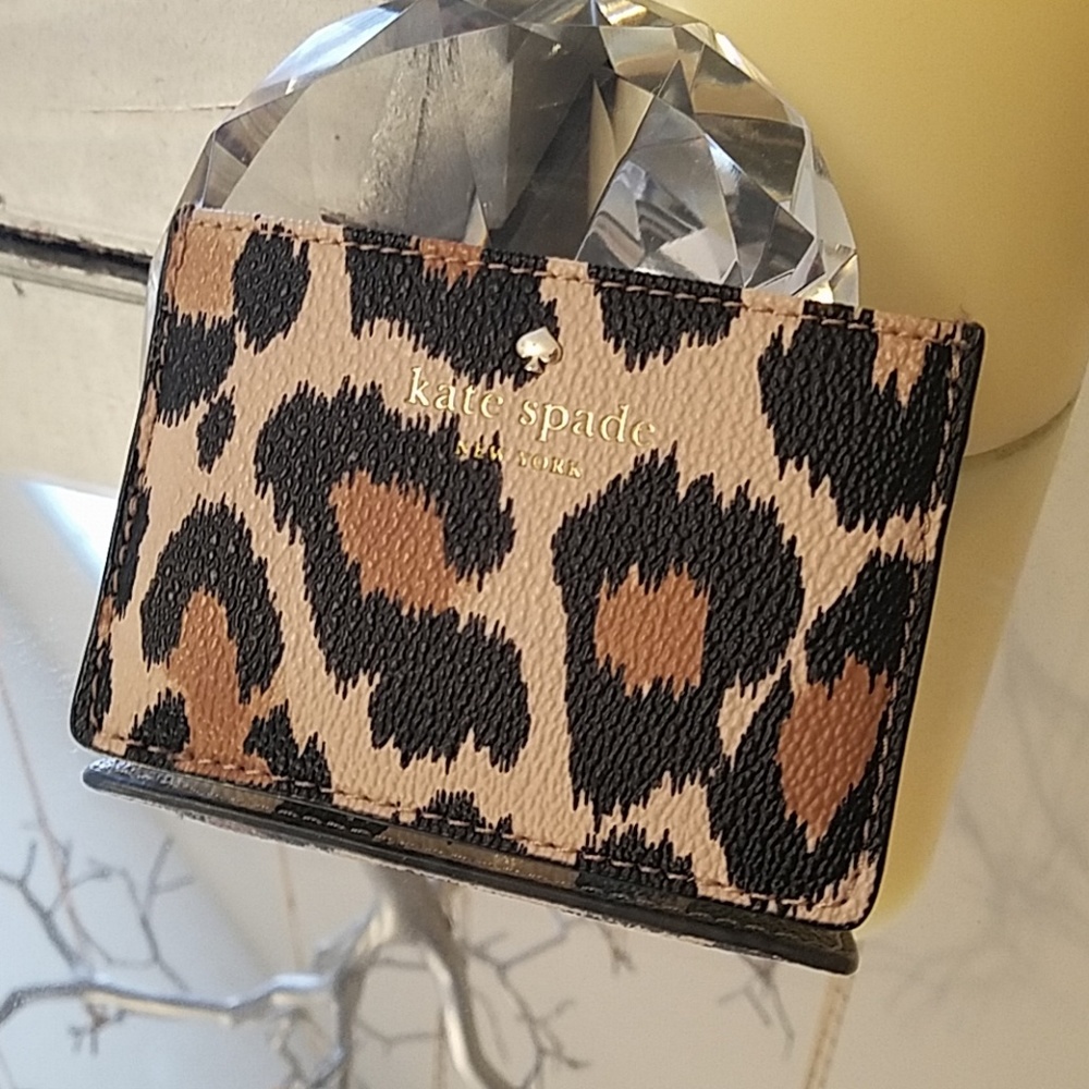 NWOT Kate Spade Card Holder Leopard